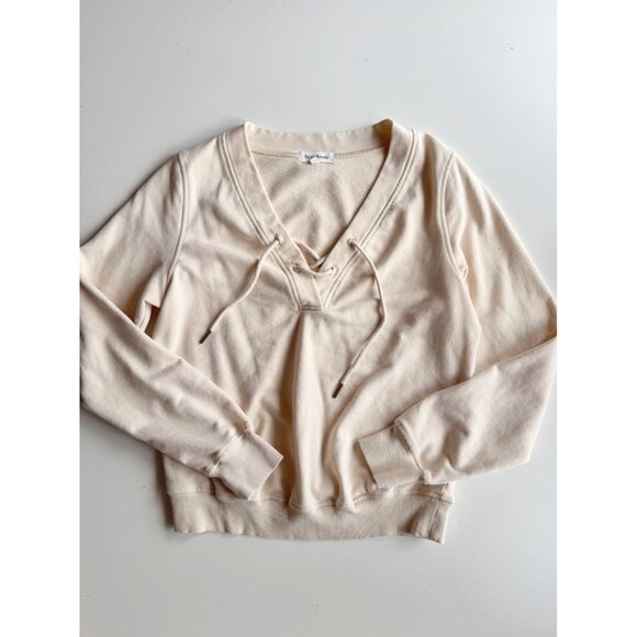 HEARTLOOM Ivory Cotton Terrry Sweatshirt Jogger Sweatsuit Set, Size XS/S - Picture 2 of 11